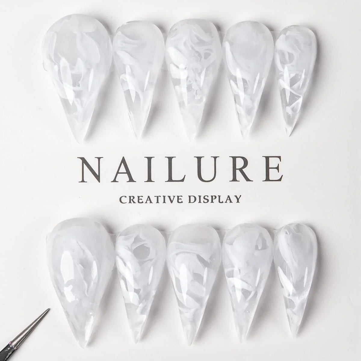 Press-On Nails Stiletto Artistic Peel & Stick