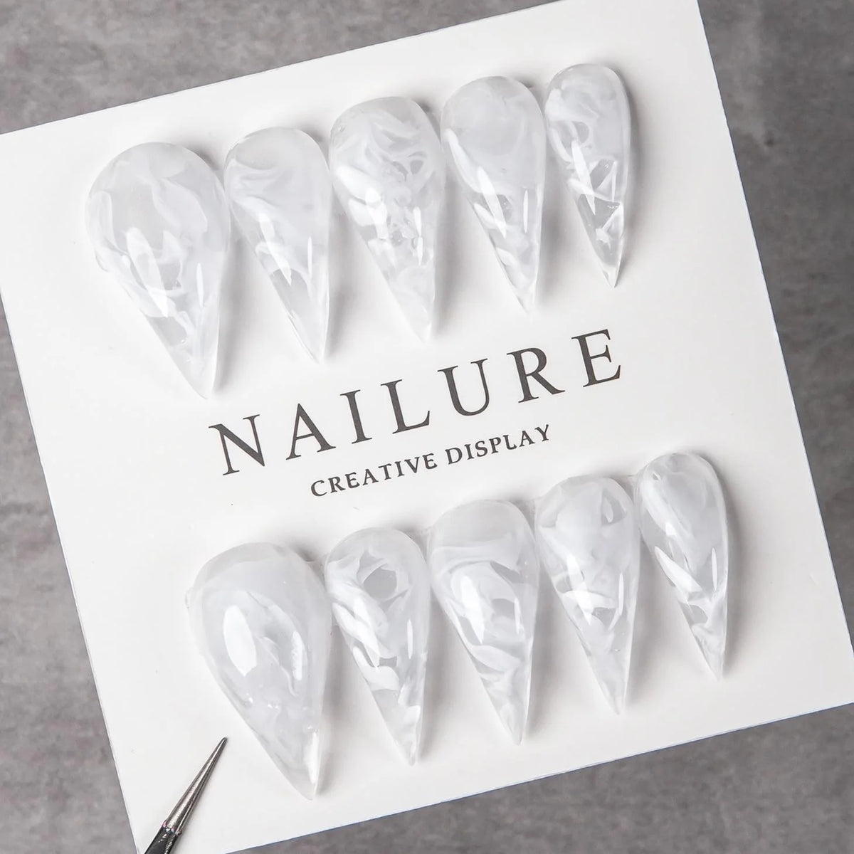 Press-On Nails Stiletto Artistic Peel & Stick