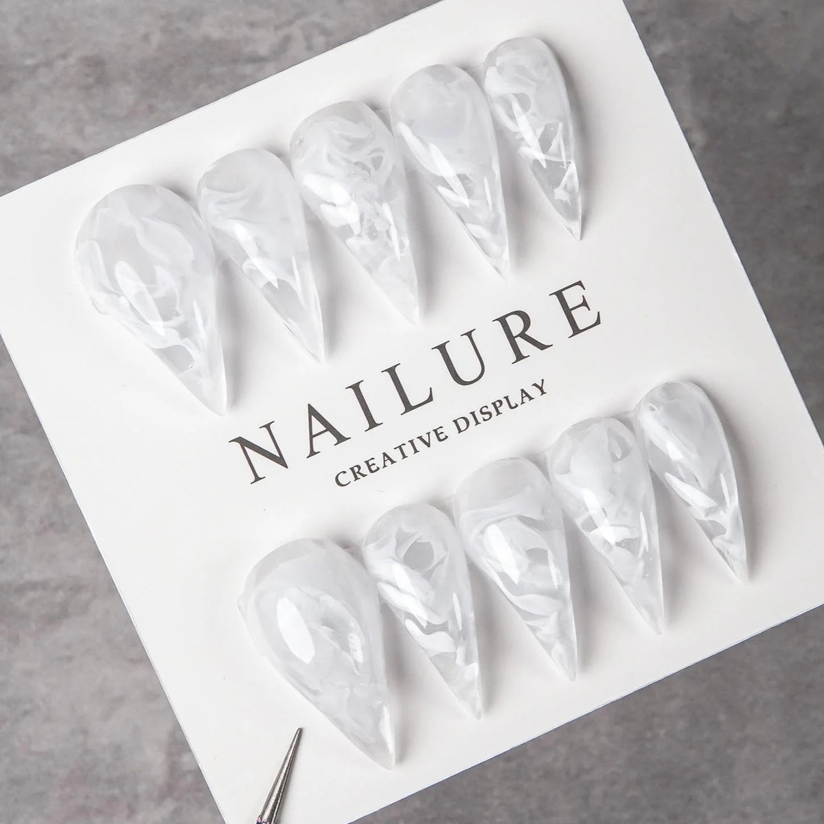 Press-On Nails Stiletto Artistic Peel & Stick