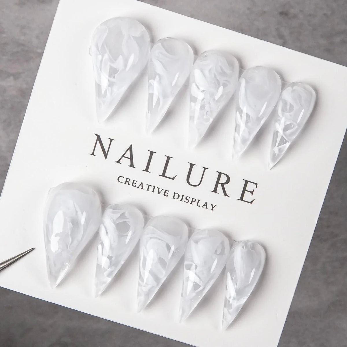Press-On Nails Stiletto Artistic Peel & Stick