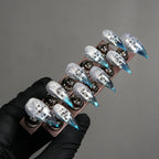 Press-On Nails Stiletto Artistic Shimmer Reusable