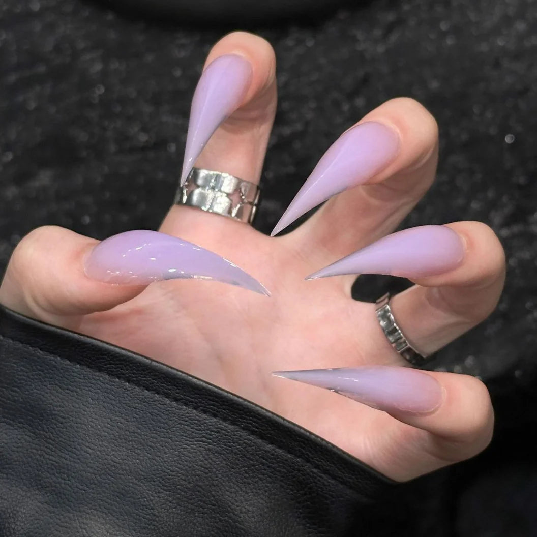 Press-On Nails Stiletto Claw Lightweight Easy Apply