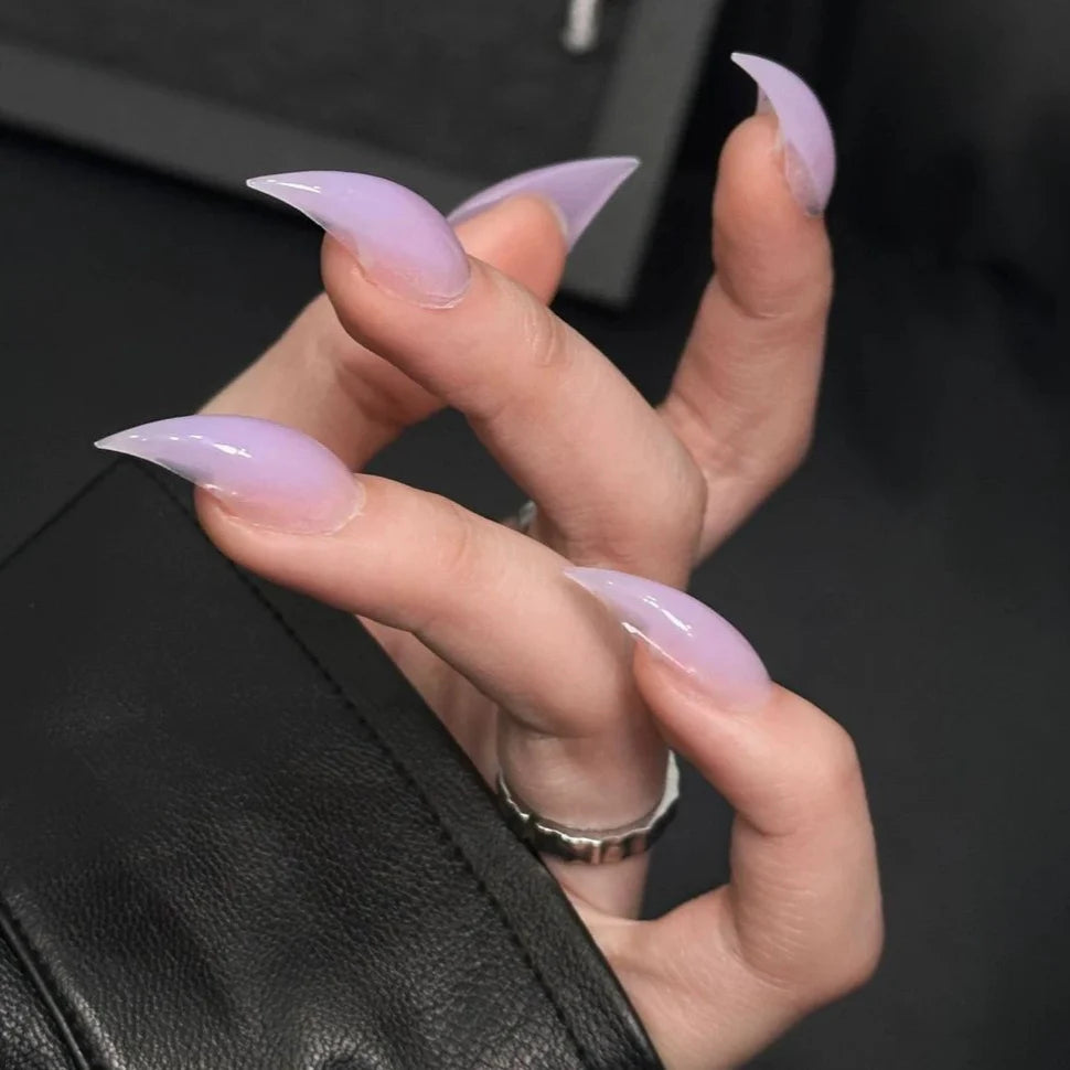 Press-On Nails Stiletto Claw Lightweight Easy Apply