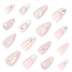 Press-On Nails Stiletto Embellished Easy Apply & Reusable