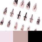 Press-On Nails Stiletto Embellished Reusable