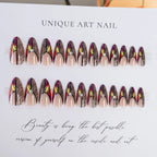 Press-On Nails Stiletto Floral & Abstract Long-Lasting