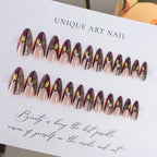 Press-On Nails Stiletto Floral & Abstract Long-Lasting