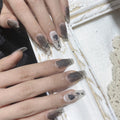 Press-On Nails Stiletto Floral Accent Easy Apply & Reusable