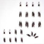 Press-On Nails Stiletto Floral Accent Easy Apply & Reusable