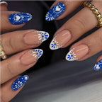 Press-On Nails Stiletto Floral Accents Easy Application