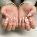 Press-On Nails Stiletto Floral & Bow Designs