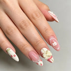 Press-On Nails Stiletto Floral & Bow Designs