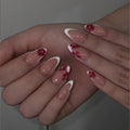 Press-On Nails Stiletto Floral Design & Easy Application