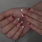 Press-On Nails Stiletto Floral Design & Easy Application