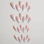 Press-On Nails Stiletto Floral Design & Easy Application