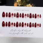 Press-On Nails Stiletto Floral Design Easy Application