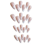 Press-On Nails Stiletto Floral Design & Easy Application