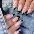 Press-On Nails Stiletto Floral Easy Application