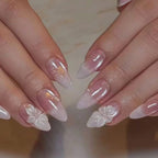Press-On Nails Stiletto Floral Embellished Easy Application