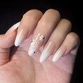 Press-On Nails Stiletto Floral Gel Finish