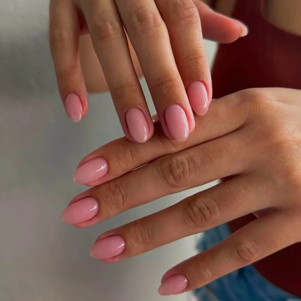 Press-On Nails Stiletto Floral Gel Finish