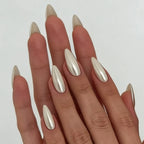 Press-On Nails Stiletto Floral Gel Finish