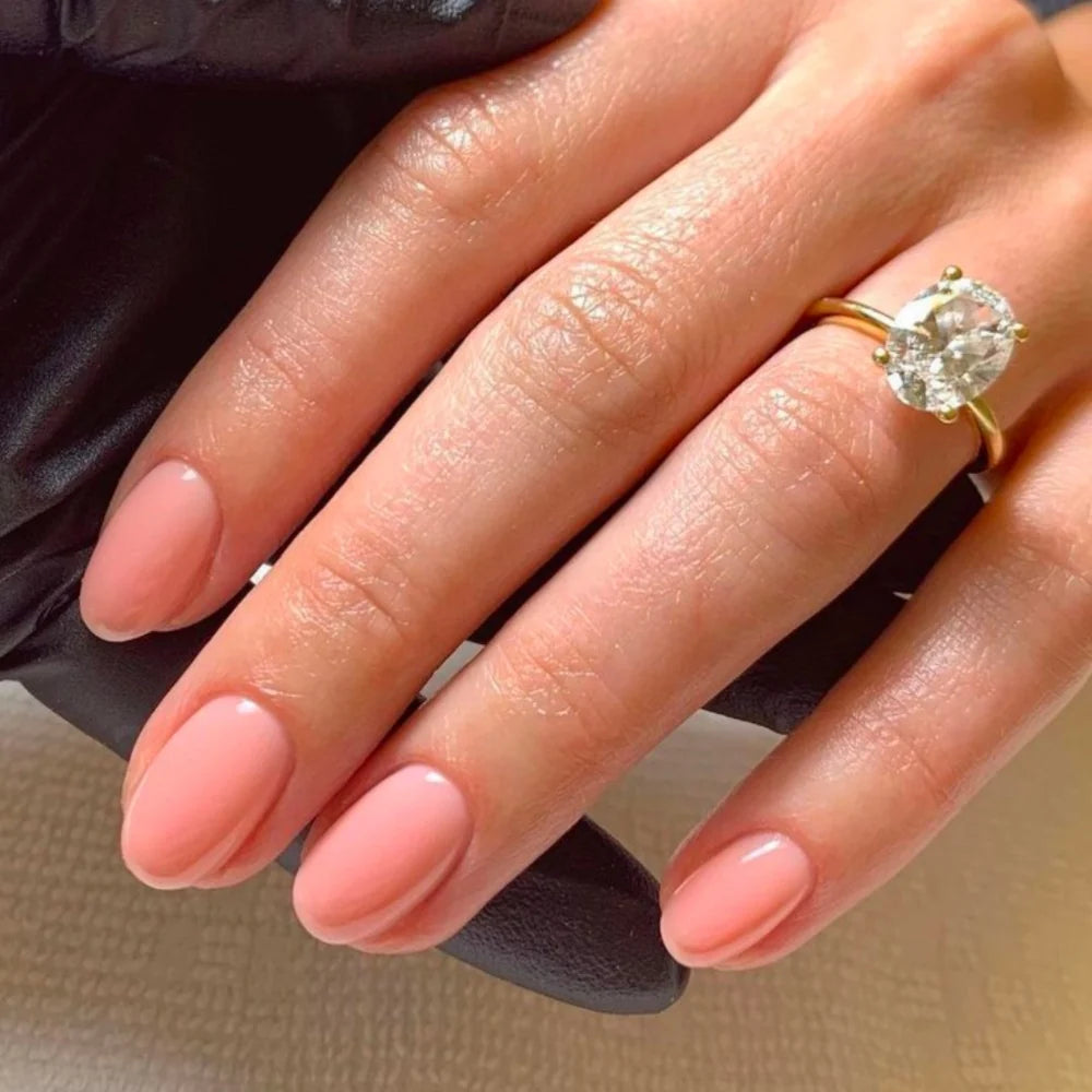 Press-On Nails Stiletto Floral Gel Finish