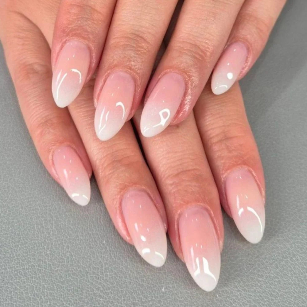 Press-On Nails Stiletto Floral Gel Finish
