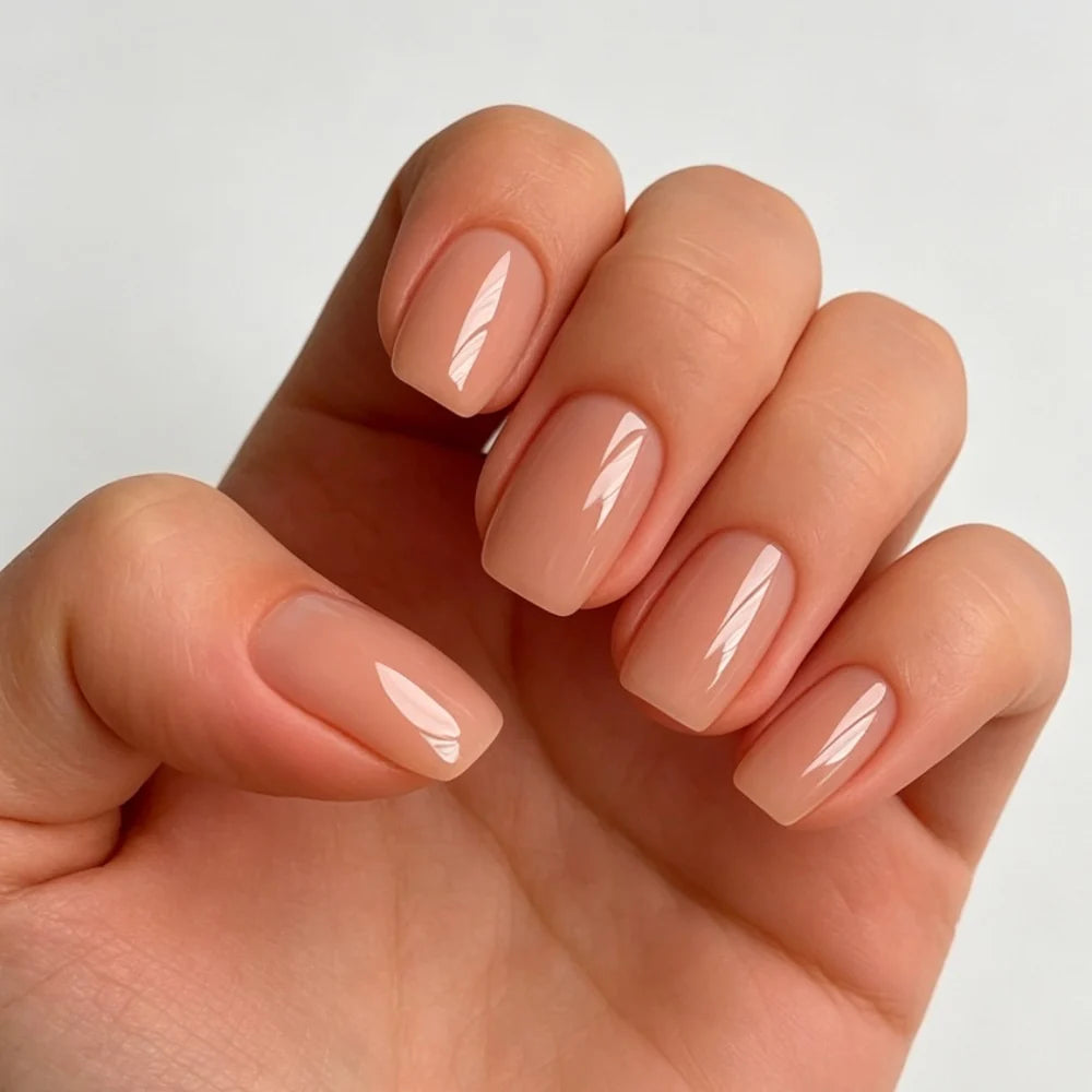Press-On Nails Stiletto Floral Gel Finish
