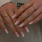 Press-On Nails Stiletto Floral Gel Finish