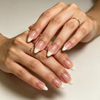 Press-On Nails Stiletto Floral Gel Finish