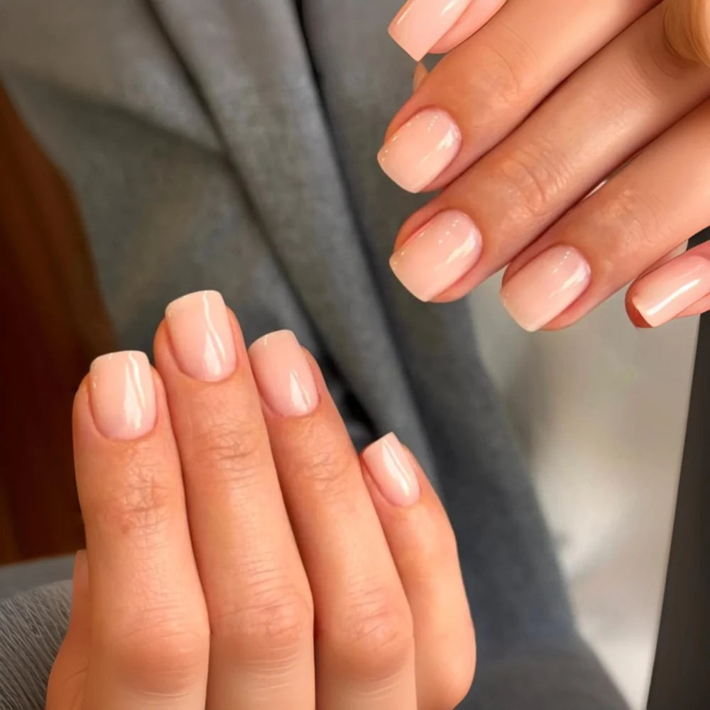 Press-On Nails Stiletto Floral Gel Finish