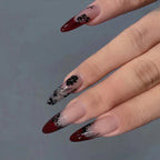 Press-On Nails Stiletto Floral Gel-Look Finish