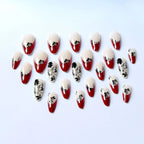 Press-On Nails Stiletto Floral Gel-Look Finish