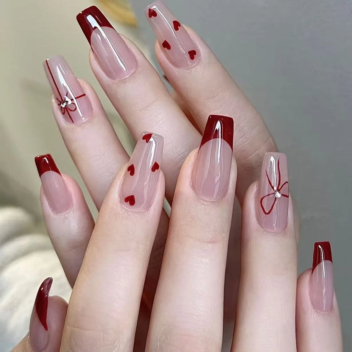 Press On Nails Stiletto Floral Peel & Press