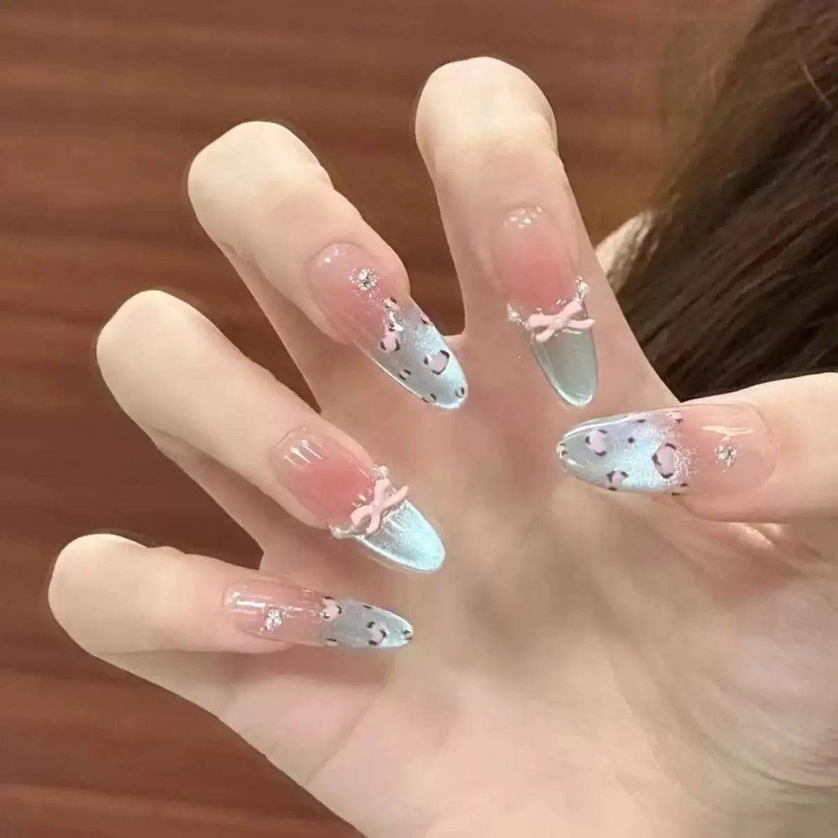 Press On Nails Stiletto Floral Peel & Press