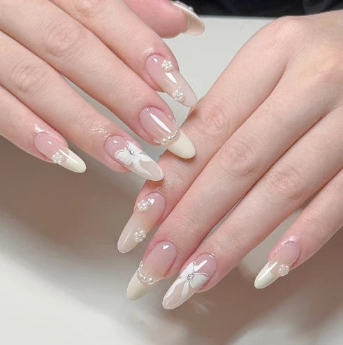 Press On Nails Stiletto Floral Peel & Press