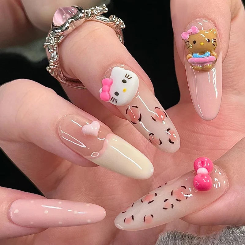 Press On Nails Stiletto Floral Peel & Press