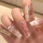 Press On Nails Stiletto Floral Peel & Press