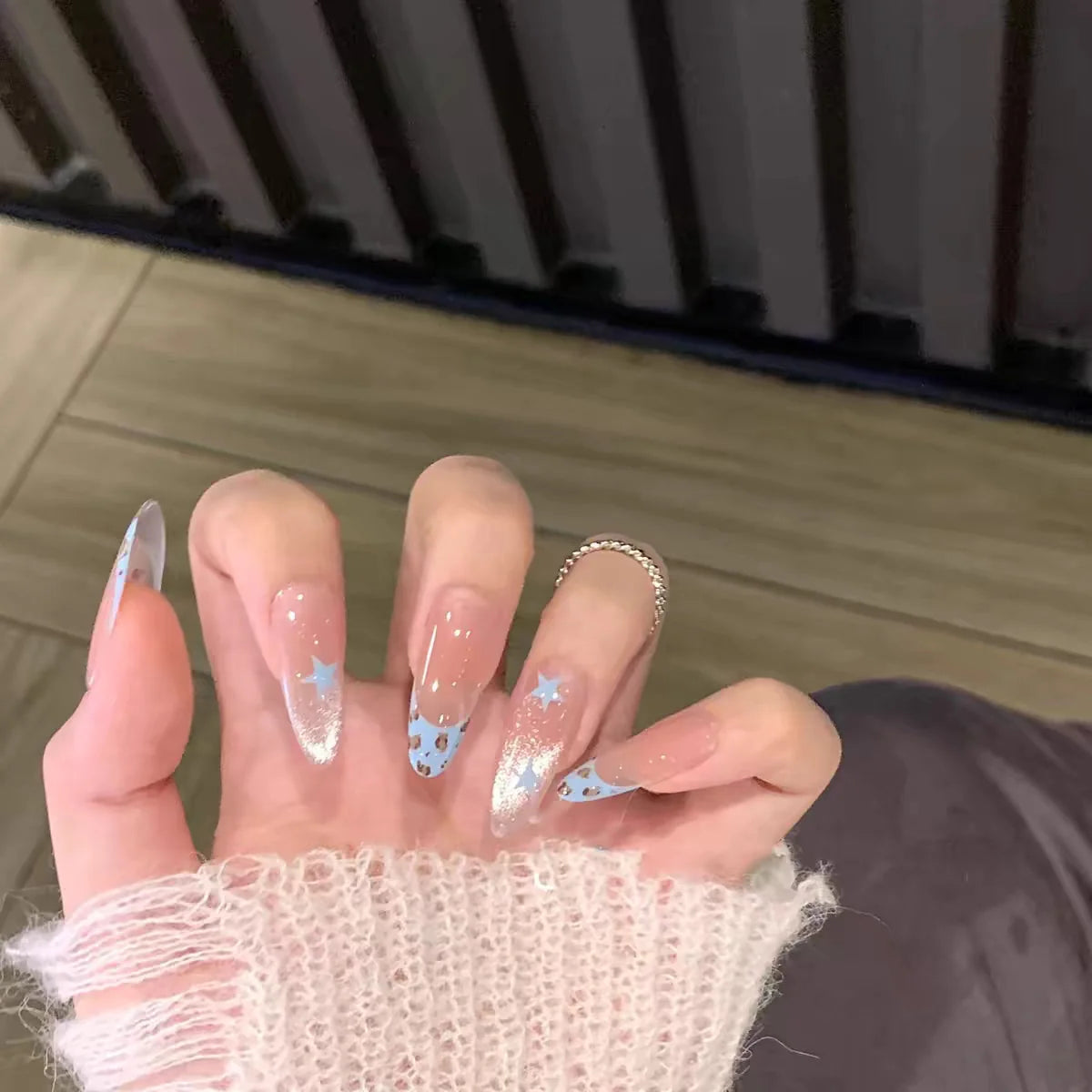 Press On Nails Stiletto Floral Peel & Press