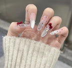 Press On Nails Stiletto Floral Peel & Press