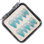 Press-On Nails Stiletto Floral Pre-Applied Adhesive