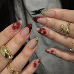 Press-On Nails Stiletto Floral Reusable Kit