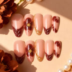 Press-On Nails Stiletto Floral Reusable Kit