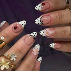 Press-On Nails Stiletto Floral Reusable Set
