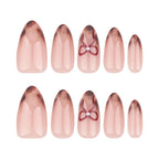 Press-On Nails Stiletto Floral Shimmer