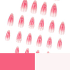Press-On Nails Stiletto French Tip & Floral Reusable
