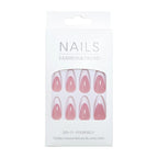 Press-On Nails Stiletto French Tip Self-Adhesive 24-Piece