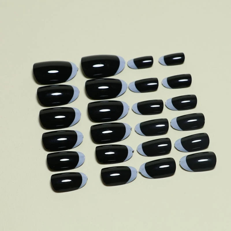 Press-On Nails Stiletto French Tip Self-Adhesive 24-Piece