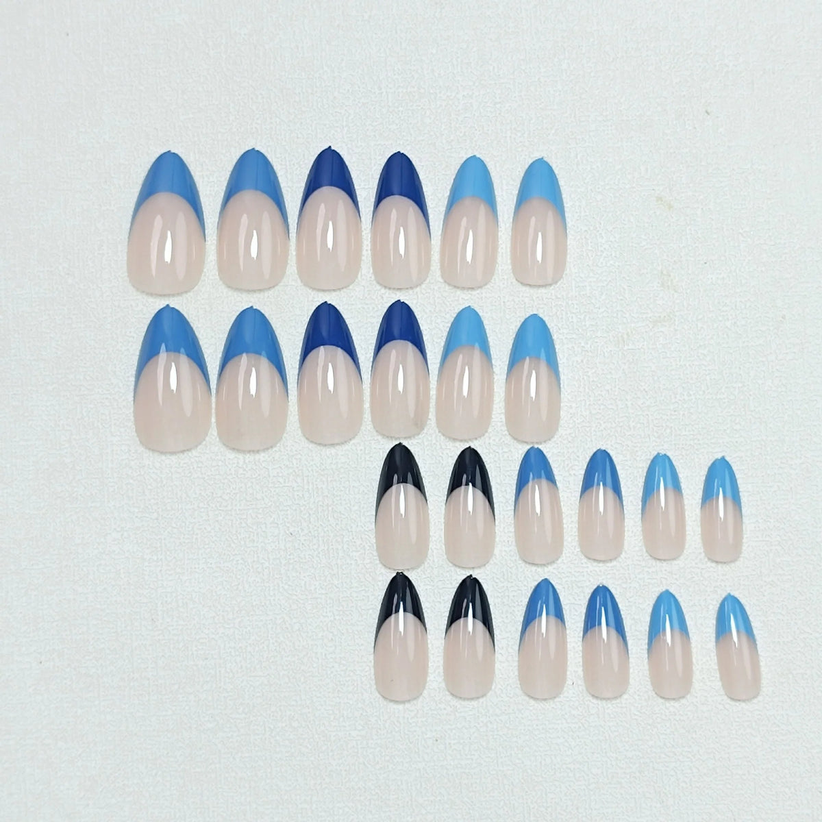 Press-On Nails Stiletto French Tip Self-Adhesive 24-Piece
